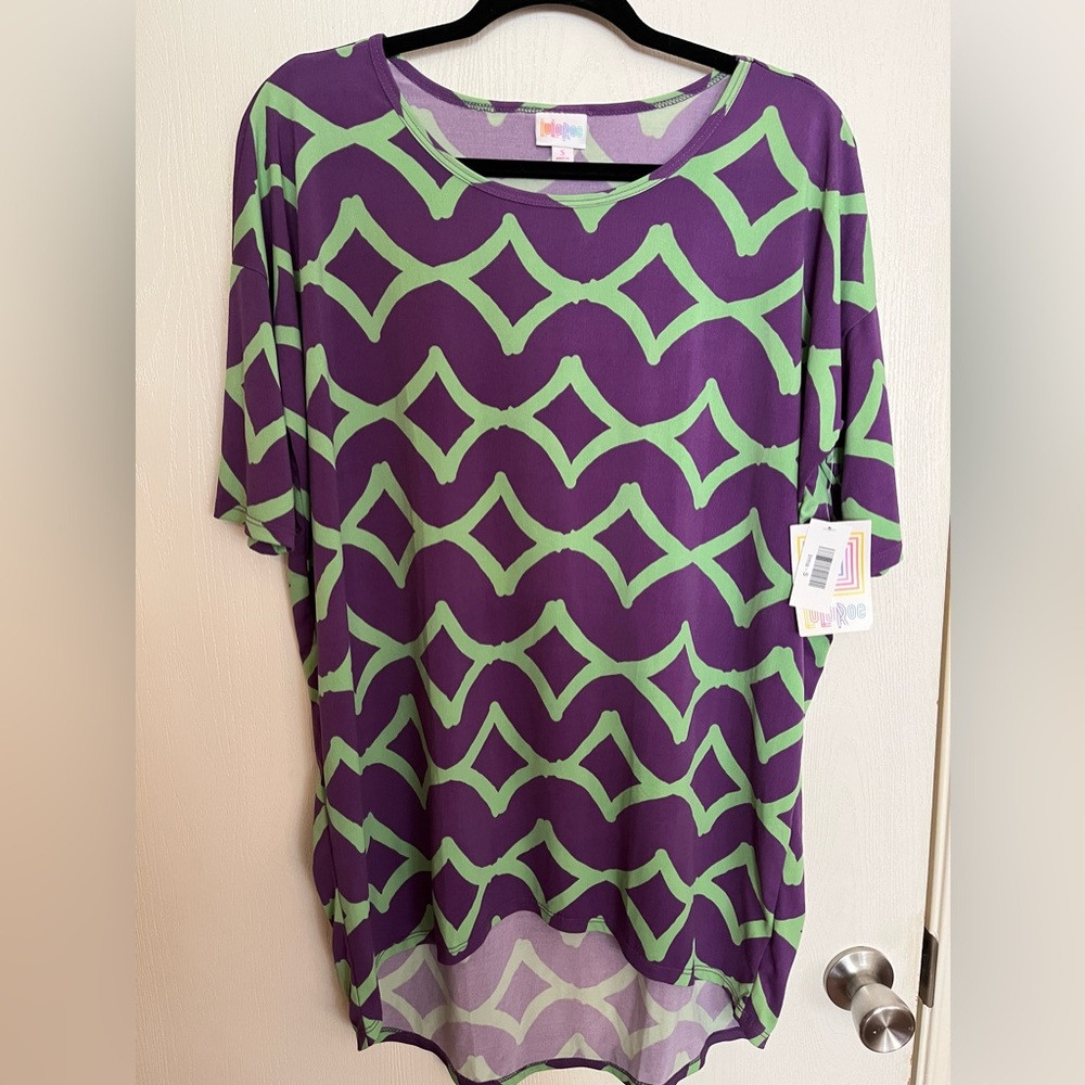 Purple and green NWT Lularoe size small Irma